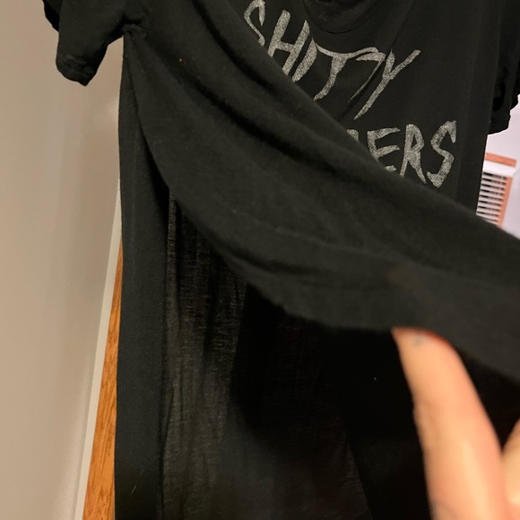 SH*TTY TEENAGERS OBEY FLOWY SIDE SLIT SHIRT - Picture 2 of 4